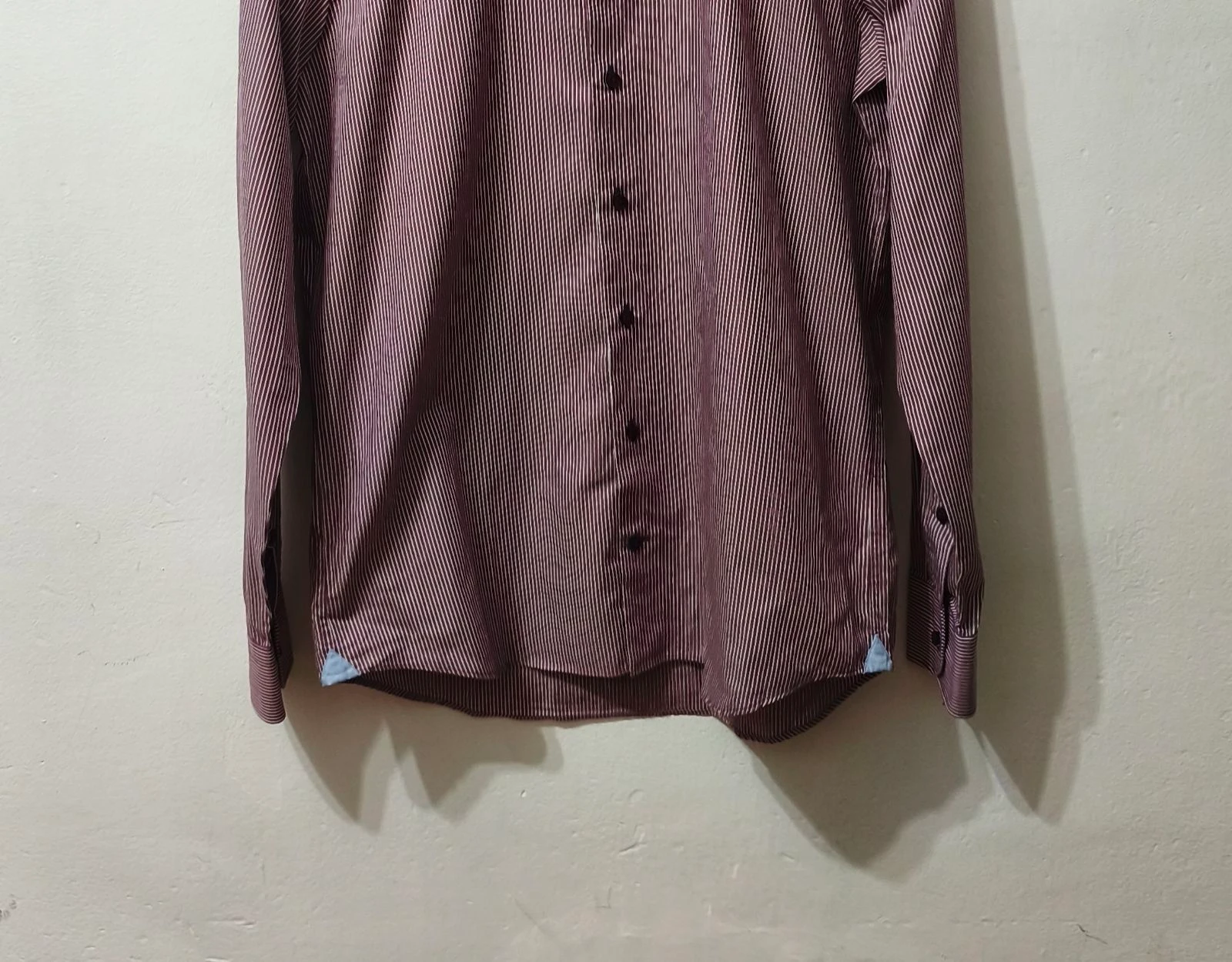 Fitted striped shirt lilac and white Tommy Hilfiger men Size 39 – photo 6